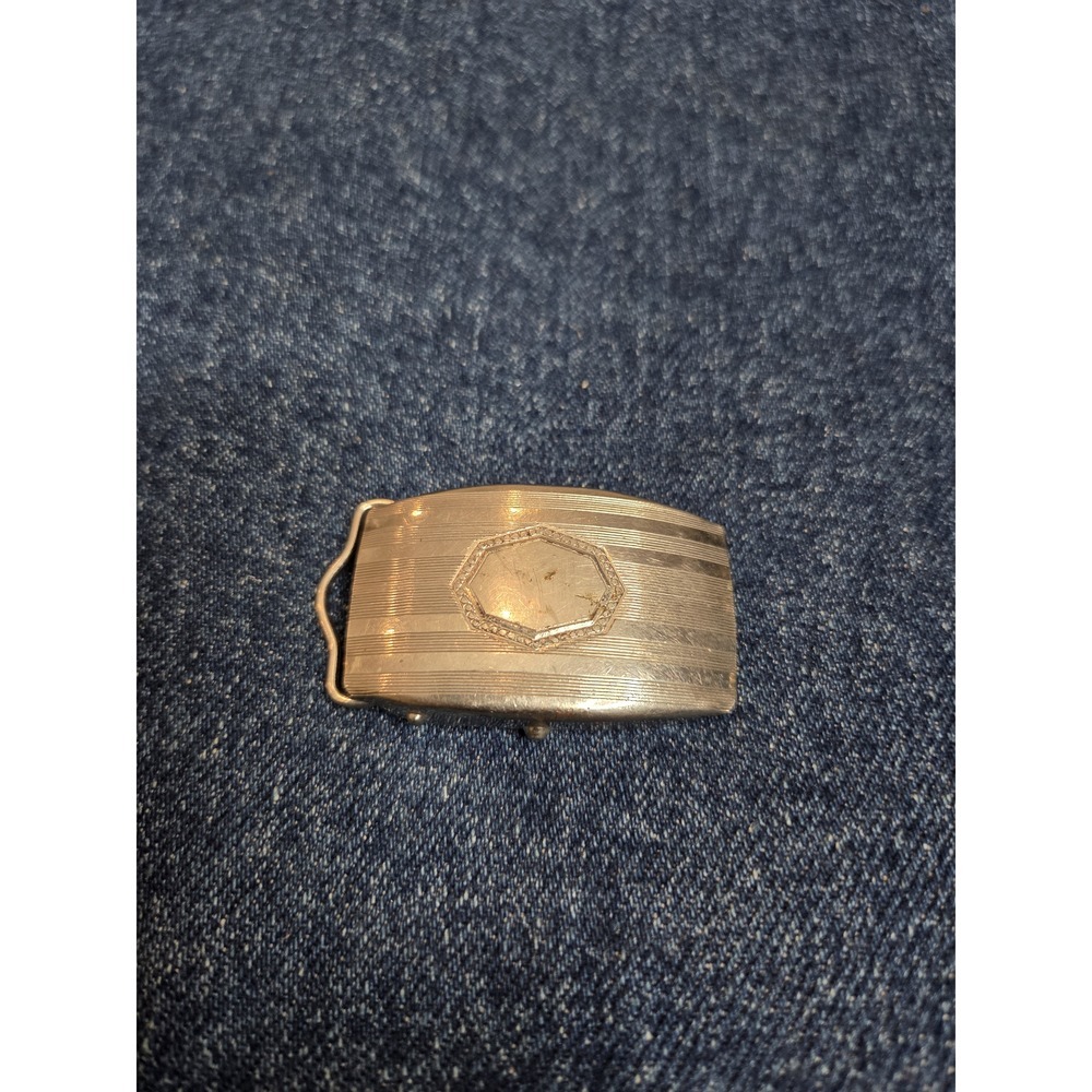 Women's Vintage Silver Clip Belt Buckle - 70s 80s Brooch DIY